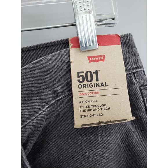 NEW Levi's 501 Womens Original High Rise Faded Black Jeans Size 31x30 - Picture 3 of 5